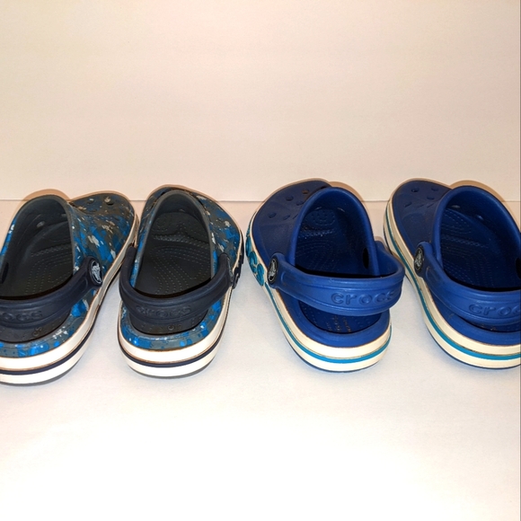 Boys Crocband Crocs Two Pair Lot C9 Clogs Shoes - Picture 4 of 4